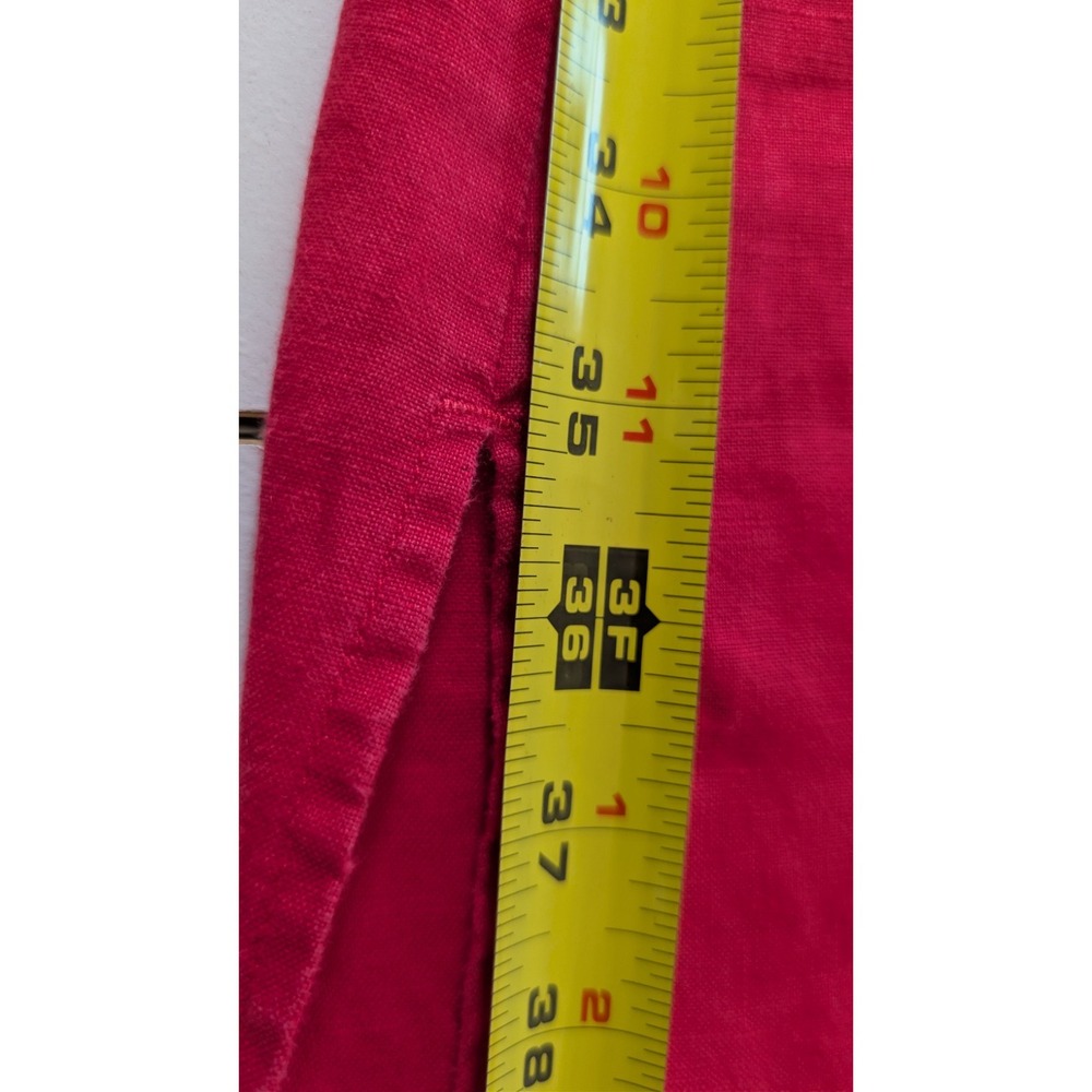 J Jill Love Linen Medium Red A-Line Maxi Dress Sleeveless Pockets Minimalist - Picture 11 of 11